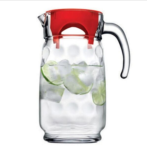 Paşabahçe 43674 Space Kırmızı Kapaklı Sürahi 1650 cc