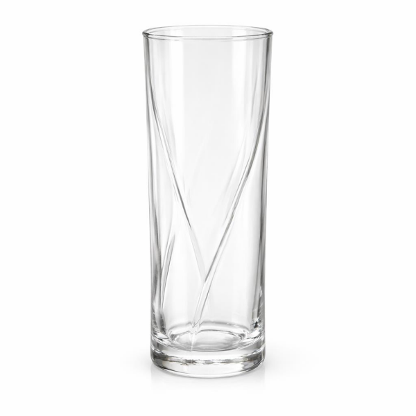 ASKOM 4136 – Oluklu Şeffaf Bardak (6x17 cm)