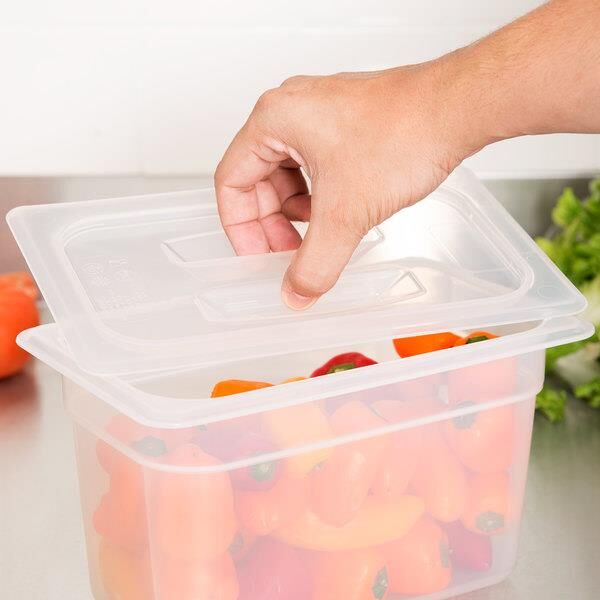 Cambro GN 1/4 Gastronom Kulplu Küvet Kapağı, Polipropilen Küvet Uyumlu - 40PPCH190