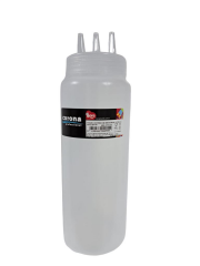 Bora Plastik Corona Fişek Sosluk - Ketçap Şişe 3 Delikli 950 ml Şeffaf - BO2055