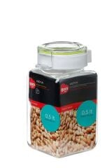 Bora Plastik Köşeli Pet Saklama Kabı, No:2, 500 ml - BO2201