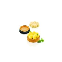 Silikomart Kit Tarte Ring Blossom Çiçek Desen Silikon Kek Kalıbı 8'li 7 cm