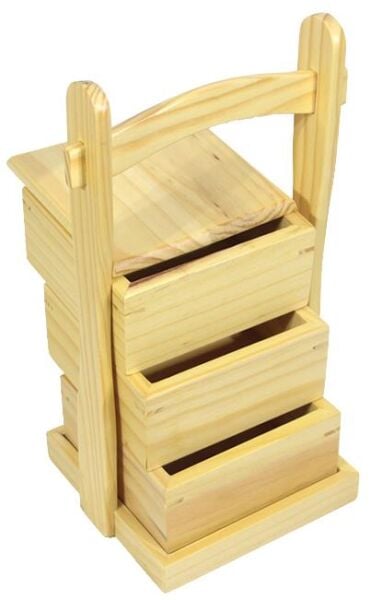 Globy Bamboo Kare Saklama Kabı – 12,5 × 12,5 × 25,5 cm