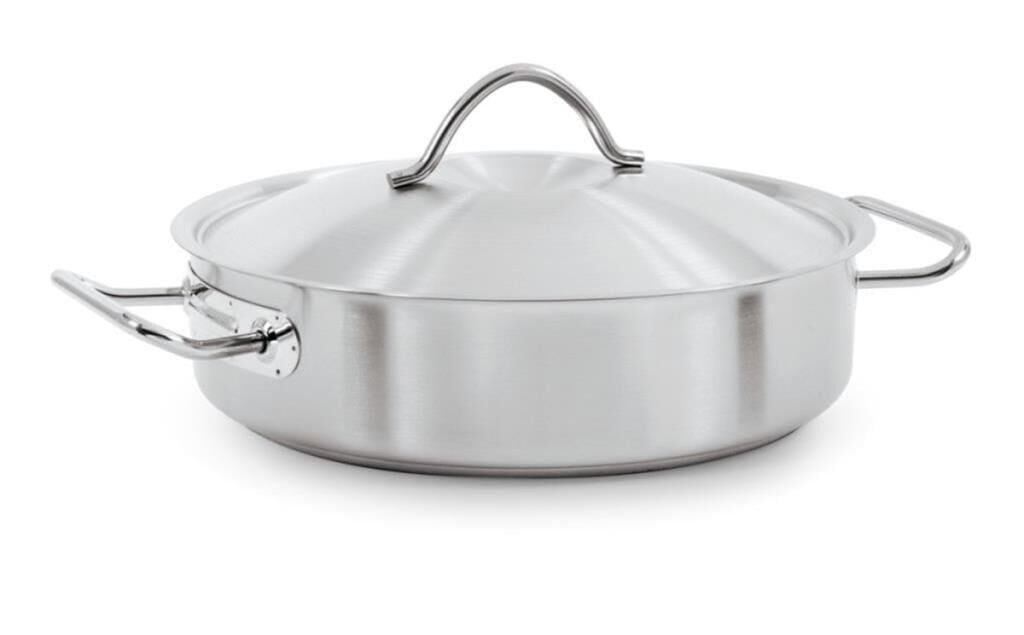 Kapp Çelik Tencere Sığ - Silindirik 32x7,5 cm - 6 Lt