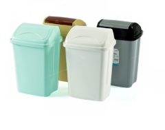 Hobbylife Vittorio Sallanır Kapak Çöp Kovası Kahverengi 5 Litre