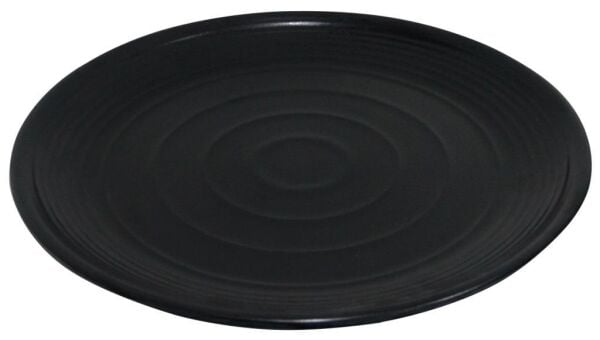 Globy Melamin Açık Büfe Tepsi Yuvarlak Siyah – 40 cm