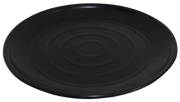 Globy Melamin Açık Büfe Tepsi Yuvarlak Siyah – 40 cm