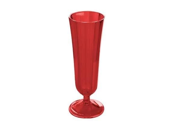 Porland Bordo Flüt Şampanya Bardağı 130 cc 6'lı