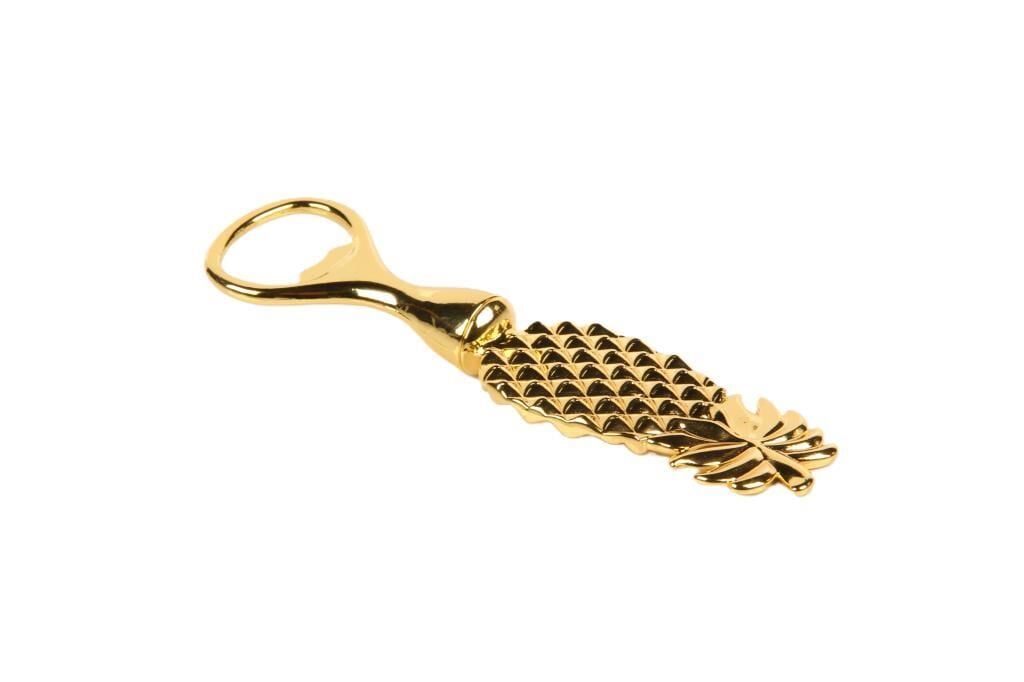 Globy Ananas Desenli Şişe Açacağı Tirbuşon Gold