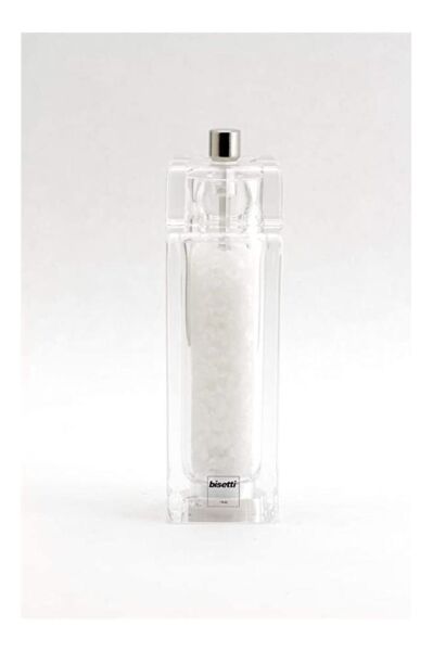 Bisetti Como Akrilik Tuz Değirmeni Şeffaf 14,5 cm