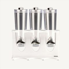 Zicco Cornflakes Dispenseri, Cornflakes Aleti 3lü 40x17x44 cm, Beyaz