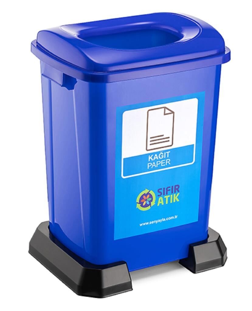 Şenyayla 4395 Büyük Geri Dönüşüm Kutusu Kağıt  50 Lt - Mavi