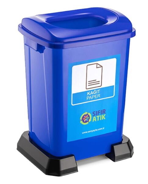 Şenyayla 4395 Büyük Geri Dönüşüm Kutusu Kağıt  50 Lt - Mavi