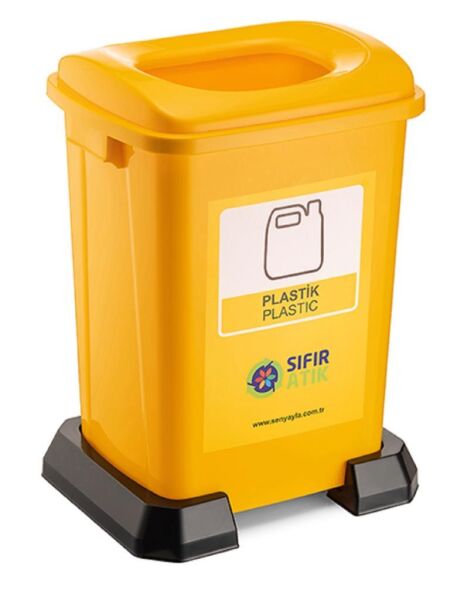 Şenyayla 4395 Büyük Geri Dönüşüm Kutusu Plastik 50 Lt -Sarı