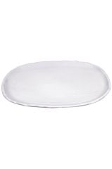 Globy Açık Büfe Melamin Oval Tabak Beyaz 42x30 cm