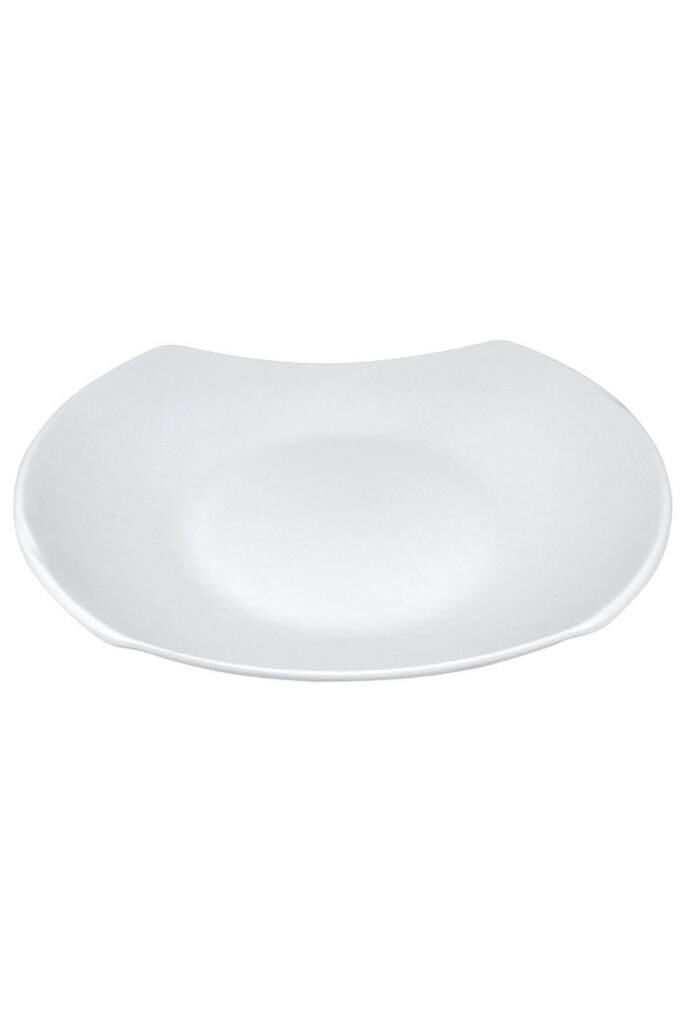 Globy Açık Büfe Melamin Oval Tabak Beyaz 40x32 cm