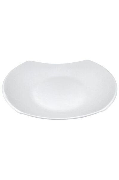 Globy Açık Büfe Melamin Oval Tabak Beyaz 40x32 cm