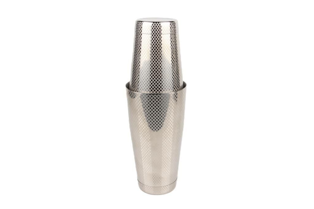 Globy 500 ve 800 ml Boston Shaker Gümüş Gravürlü Tasarım