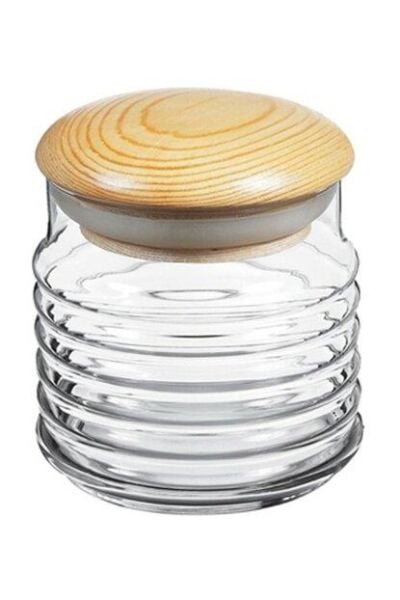 Paşabahçe 43163 Babylon Ahşap Kapaklı Cam Kavanoz 665 cc