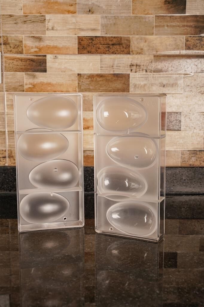 Globy Polikarbon 3D Büyük Paskalya Yumurtası Çikolata Kalıbı 4'lü