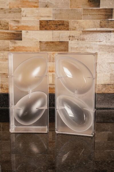 Polikarbon 3D Büyük Paskalya Yumurtası Çikolata Kalıbı 2'li