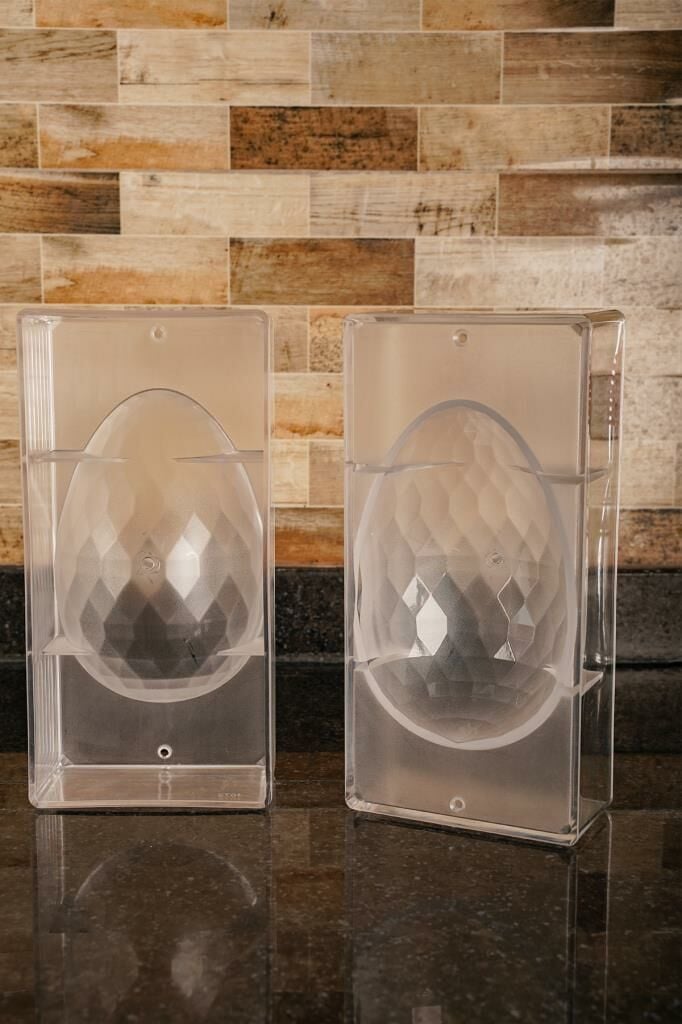 Globy Polikarbon 3D Elmas Desenli Yumurta Çikolata Kalıbı 1'li