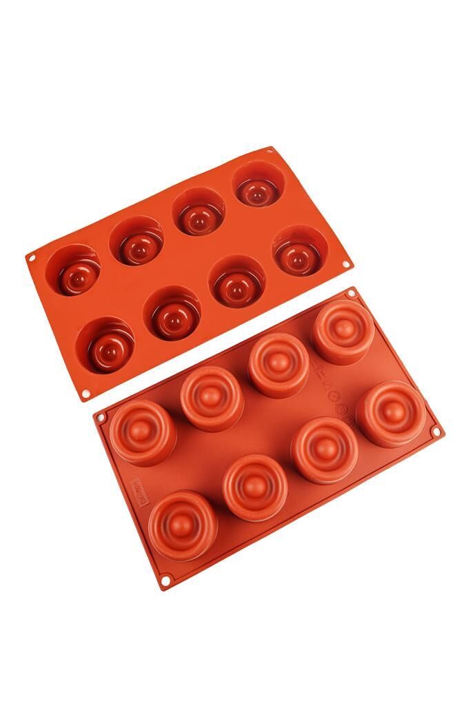 Globy Silikon Savarin Kek - Muffin Kalıbı 8'li