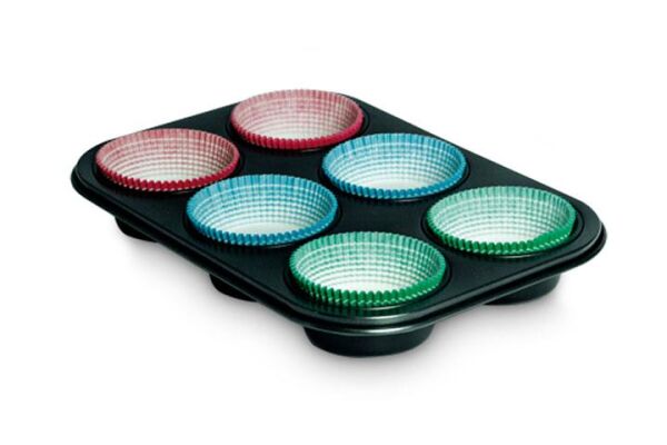 Guardini 6 li Muffin Kağıtlı Muffin Tepsisi - Kek Kalıbı