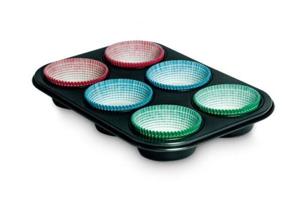 Guardini 6 li Muffin Kağıtlı Muffin Tepsisi - Kek Kalıbı