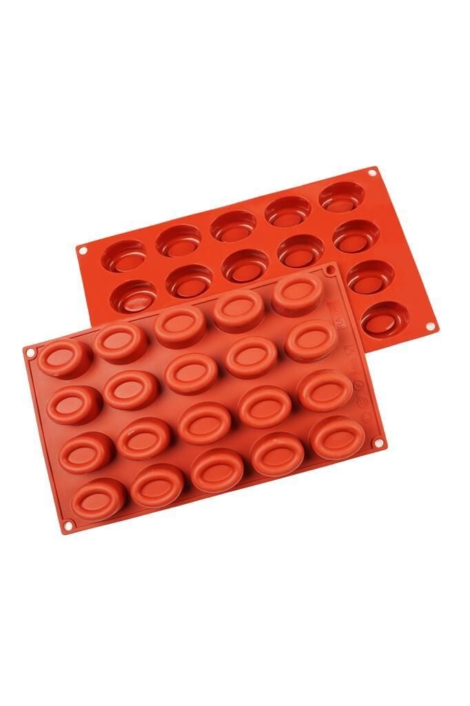 Globy Silikon Oval Savarin Kek Kalıbı, Çikolata Kalıbı 20'li