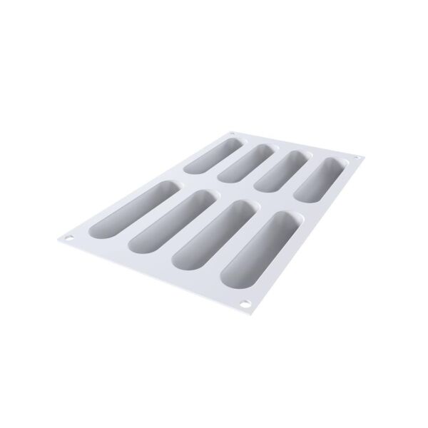 Silikomart Ekler Seti Silikon Kek Kalıbı 8'li 122x26x16 mm - 36.369.87.0065