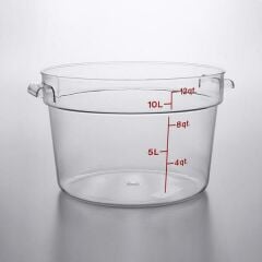 Cambro Polikarbon Camwear Ölçekli Yuvarlak Saklama Kabı 11,4 Litre