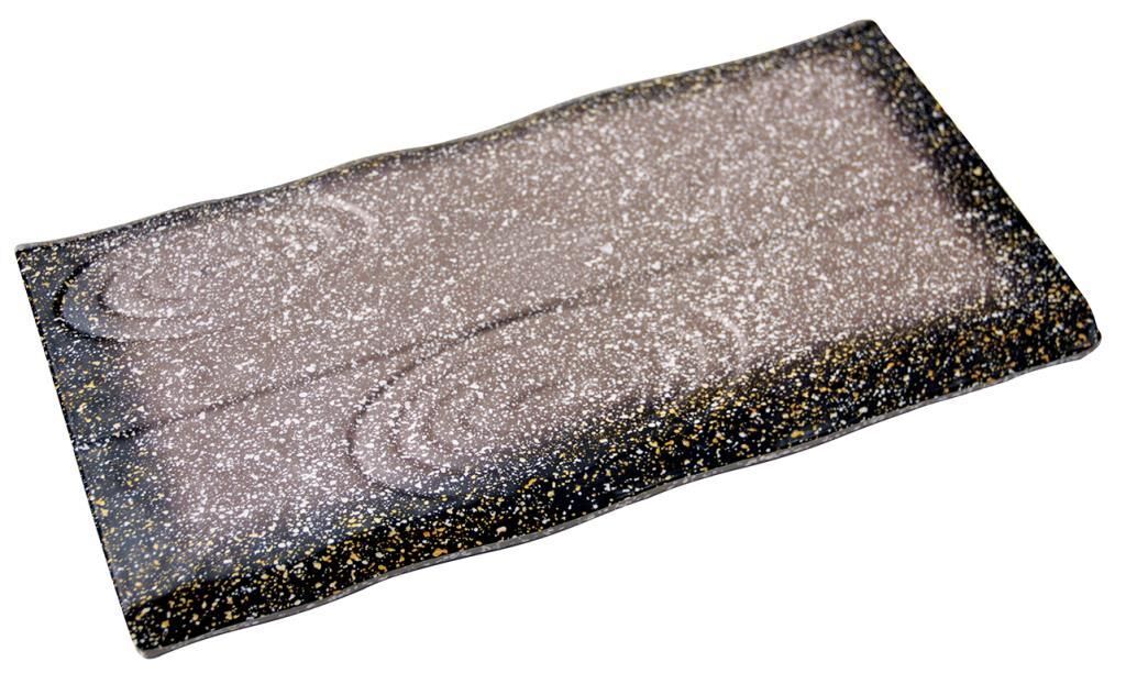 Globy Melamin Granit Mat Açık Büfe Sunum Tabağı – 30,3×16,1×1,5 cm