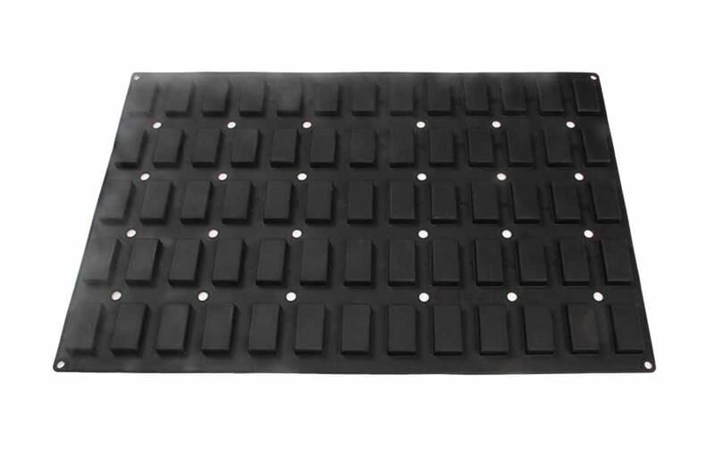 Globy Profesyonel Silikon Dikdörtgen Desenli Tatlı, Kek Kalıbı 60'lı