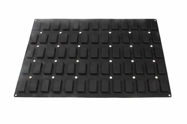 Globy Profesyonel Silikon Dikdörtgen Desenli Tatlı, Kek Kalıbı 60'lı