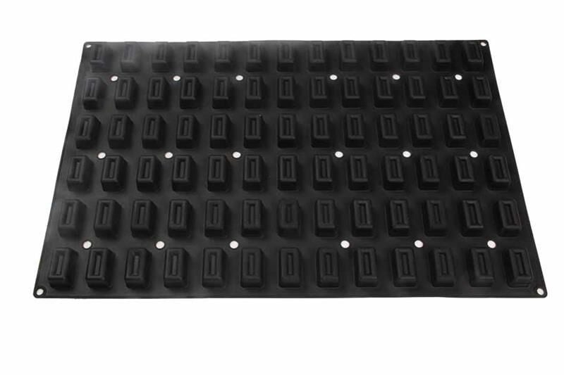 Globy Profesyonel Silikon Dikdörtgen Desenli Tatlı, Kek Kalıbı 78'li