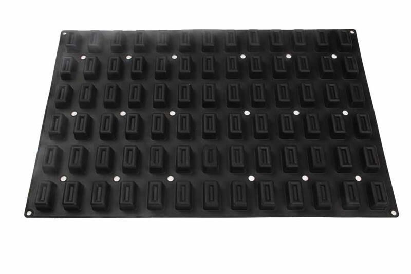 Globy Profesyonel Silikon Dikdörtgen Desenli Tatlı, Kek Kalıbı 78'li