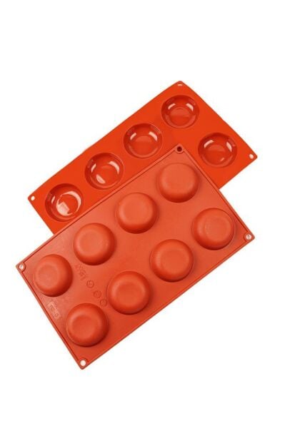 Globy Silikon Yuvarlak Tartolet, Kurabiye Kalıbı 8'li