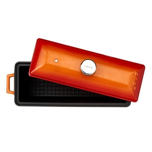 Lava Döküm Ekmek Kabı Terrine 11x29 cm Turuncu