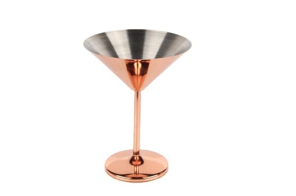Globy Martini Kokteyl Kadehi Çelik Bakır 250 ml