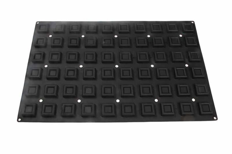 Globy Profesyonel Silikon Kare Desenli Tatlı, Kek Kalıbı 60'lı