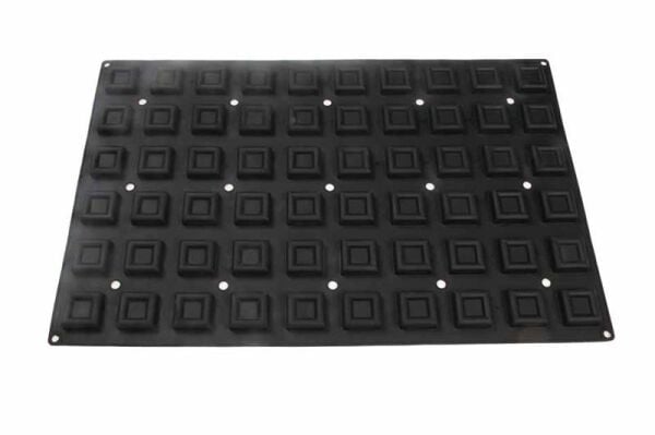 Globy Profesyonel Silikon Kare Desenli Tatlı, Kek Kalıbı 60'lı