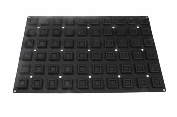 Globy Profesyonel Silikon Kare Desenli Tatlı, Kek Kalıbı 60'lı