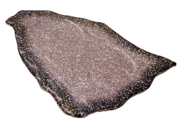 Globy Melamin Granit Mat Açık Büfe Sunum Tabağı – 36×25,3×2,2 cm