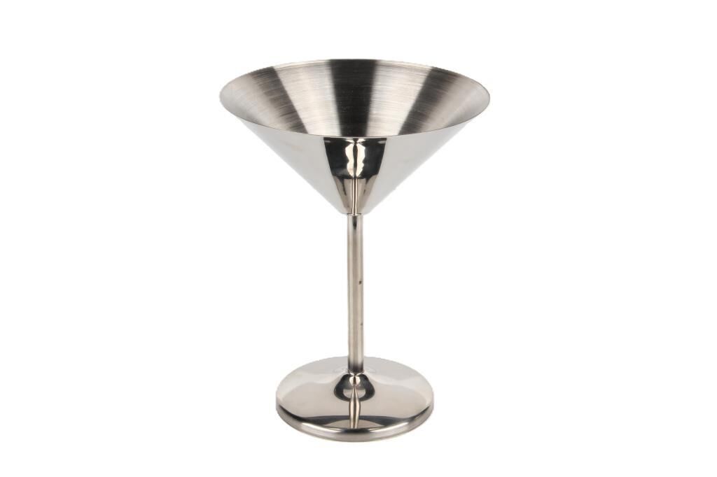 Globy Martini Kokteyl Kadehi Çelik Gümüş 250 ml