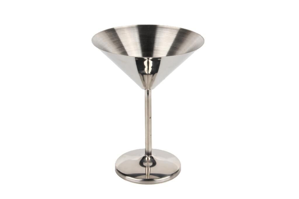 Globy Martini Kokteyl Kadehi Çelik Gümüş 250 ml
