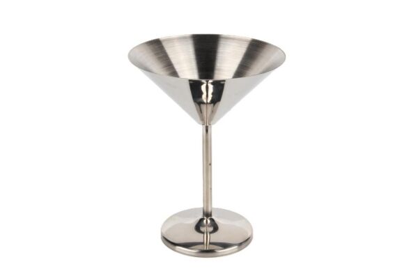 Globy Martini Kokteyl Kadehi Çelik Gümüş 250 ml