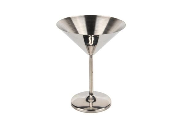 Globy Martini Kokteyl Kadehi Çelik Gümüş 250 ml