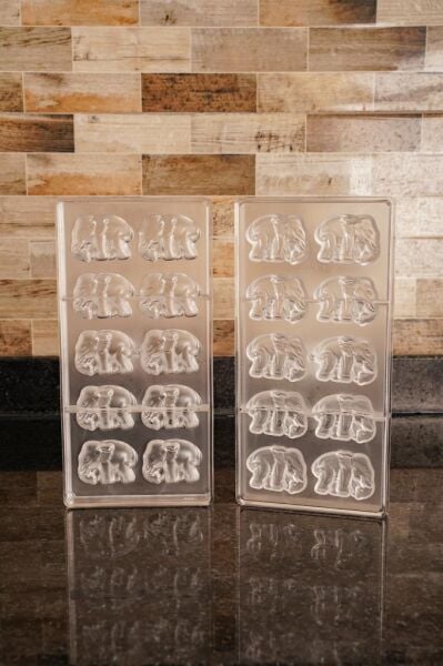 Globy Polikarbon 3D Fil Desenli Yumurta Çikolata Kalıbı 10'lu