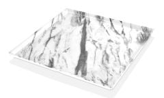 Atlasform Melamin Mermer Desen Sunum Teşhir Tabağı - 35x18 cm